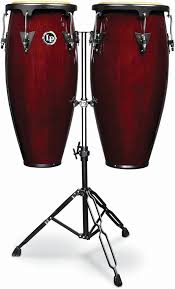 Bęben Conga Latin Percussion LPA647-DW - Ciemne Drewno/Czarny